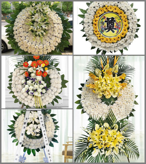 广东梅州市丰顺县潘田镇中心村花圈速递